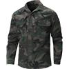 CoXuantion Camicia da Uomo a Maniche Lunghe Casual Traspirante Leggera Sportiva Camicia Safari Protezione UV Funzionale Shirt per Pesca Trekking 3XL,Mimetico