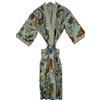 Rajbhoomi Handicrafts Accappatoio da donna Kimono in cotone, leggero, verde chiaro, taglia unica