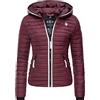 Navahoo Kimuk Prc - Giacca trapuntata da donna, per la mezza stagione, taglie XS-3XL, rosso bordeaux, XS