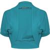 SXME MIGHT SAY Nuovo Coprispalle da Ragazza, Modello Bolero Ritagliato Elegante - Cardigan a Maniche Corte con Apertura sul Davanti Tinta Unita, Foglia di t, 11-12 Anni