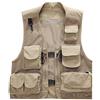 RUMAOZIA Gilet da pescatore, estivo, da uomo, con rete multi-tasca, senza maniche, leggero, traspirante, per il tempo libero, per la caccia e il pescatore, per il campeggio, le escursioni, Z04 beige