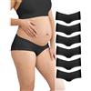 Intimate Portal Mutande Gravidanza Cotone Taglio U Culotte Premaman 6 Pack | Traspirante Vita Bassa Mutandine Gravidanza Post Parto Donna, Boxer Maternità Morbida Senza Pressione, Tassello 100% Cotone
