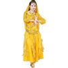 Hibasing Costume Danza del Ventre Set Egitto Costume Danza del Ventre Abbigliamento Indiano Donne Bollywood Abito Danza del Ventre 4 Pezzi
