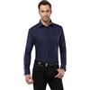 EMBRAER Camicia Uomo Eleganti, Taglio Aderente/Slim-Fit, Collo Classico, Manica Lunga, in Tinta Unita - Non Stiro/Non-Iron