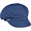 Seeberger Berretto Newsboy Chambray Donna - Cotton cap Berretti con Visiera Cappellino da Visiera, Fodera Primavera/Estate Estate - Taglia Unica Blu Scuro