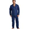 West Ridge Bardsey Set Pigiama Classico da Uomo con Bordino Intrecciato - Comoda Camicia con Bottoni e Pantaloni con Patta, Facili da Lavare
