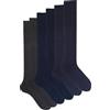 Ciocca Calze Lunghe Uomo in Caldo Cotone Ritorto, Set 6 Paia, Calzini Eleganti e Resistenti per Tutte le Stagioni [S012LTP_029_11_2]