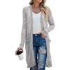 GRECERELLE Copricostume da donna estivo da spiaggia casual cardigan a maniche lunghe per le vacanze ampio bikini lungo copricostume kimono da donna, 04 grigio, XXL