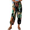 ABYOVRT Pantaloni Casual Donna A Vita Alta Estate Baggy 7/8 Pantaloni di Cotone di Lino Leggeri Comodi Pantaloni Casual con Tasche,Bianco,