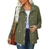 SDGR Giacca da donna mezza stagione primavera militare cappotto parka in cotone casual giacca tasche giacca sahariana donna sport casual outwear zip