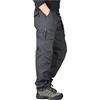 FANSU Pantaloni Uomo Tasche Laterali Militare Invernali, Tasconi Larghi Pantaloni Militare Elasticizzati Trekking Baggy Slim Lunghi Classici Casual Calzoni (Grigio,M)