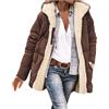 DUHGBNE Piumino Donna Invernale Corto con Cappuccio in Pile Giacca Donna Autunnale Maniche Lunghe e Tasca Elegante Outdoor Giubbotti D'Oca Casual Cappotto Cappuccio