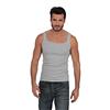 Basic Cotton Canotta uomo vogatore con spalla stretta in puro cotone 100% a costine Basic Cotton (3/S, Grigio)