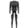 Aislor Body da Donna in Pelle Wetlook Overall Jumpsuit Hot per Sesso Leotard Catsuit Bodysuit Manica Lunga Lingerie Erotico Tuta Intera per Discoteca Clubwear C Nero M