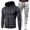 MJGkhiy Tuta Uomo Completa Invernale Felpa Con Cappuccio Due Pezzi Felpe Giacca Zip e Pantaloni Tuta Set Tracksuit Tute da Ginnastica Abbigliamento Sportiva Tuta Felpata Complete Offerte Completo