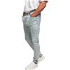Urban Classics Jeans Slim Fit con Zip Pantaloni, Lighter Washed, 38 Uomo