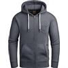 Grin&Bear Felpa con Cappuccio e Zip da Uomo GB602-SteelGrey-XXL
