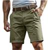 Generico Pantaloncini Uomo Bermuda Uomo Estivi Cargo Shorts con Tasche Laterali Pantaloni Corti Slim Fit Multi Tasche Tasconati Pantaloni Leggeri Sportivi S-4XL