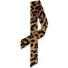 sourcing map Foulard da donna con stampa leopardata, Marrone scuro, 88x5cm/35x2