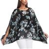 Max Hsuan Womens Ladies Baggy Oversize Plus Size Batwing Tunic Top Blouse Floral Chiffon Kaftan