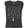 thedifferent New T-Shirt Donna Fiammata Palloncino Stelle Cuori Idea Regalo