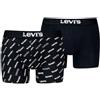 Levi's Boxer, Biancheria intima Uomo, Nero/Bianco, M