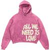Silver Basic Canserbero All We Need Is Love Merch Graphic Felpa con cappuccio pullover manica lunga Donna Uomo Moda Casual Rapper Felpe hip hop streetwear S,Pink-3