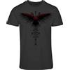 minifan Maglietta da Uomo Vichingo: Corvo di Sangue - Regalo per Uomini - Abbigliamento Vichingo, Grigio, M