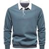 Btmpmcs Polo da Uomo a Manica Lunga Magliette Cotone Casual Classico Plaid Colletto Golf T-Shirt Top Sportiva Caldo Cotone Felpata Tennis Lavoro Camicia