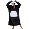 Xinlong Coperta con Cappuccio Lungo Panda Oversize Felpone con Maniche Unisex Plaid con Tasca Felpa Indossabile Animali per Divano TV Casa
