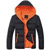 Generico Giacca Corto Piumino Pesante Invernale Lucido Uomo Antivento Impermeabile con Cappuccio Giacca da Uomo Jacket Rimovibile Giubbotto Caldo Casual Multitasche Materiale Sintetico Antivento
