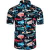 TUNEVUSE Tropical Camicia con Bottoni Uomo | Camicia con stampa paisley, abiti casual anni '70, bottoni floreali tropicali in cotone, manica lunga fantasia da uomo