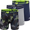 New Balance Men's 6 Boxer Brief Fly Front with Pouch, 3-Pack