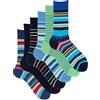 Ciocca Calze Uomo Corte Fantasia, Fresco cotone morbide resistenti colorate - Scatola Regalo - Calzini 3/6 Paia [BXCS6C_RIG3_11_1]