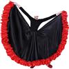 TiaoBug Bambine Gonna Flamenco Danza del Ventre Professionali Costume Swing Flamenco Spagnolo Gonna Lunga Ballo Ballerino Costume da Competizione per Sala da Ballo Dancewear Nero A 6-7 Anni