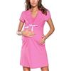 Italian Fashion Camicia da Notte Parto Ospedale | Vestaglia Donna Ospedale | Camicia da Notte Parto | Pigiama Premaman con Fiocco | Vestiti Premaman S-XXL