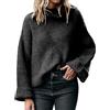Generic Maglioni con collo ad anello per le donne maglioni di Natale per uomo UK donna inverno nuovo casual grande solido maglione collo alto