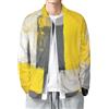 MIATCENRT Giacca da Uomo Transizione Leggero, Sottile Bomber Primaverile Casual Giacca Astratto Sportiva All'aperto con Zip, Spolverino a Vento Geometrico