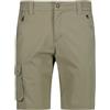 CMP Bermuda Stretch da Trekking con Tasconi Laterali da Uomo, 31T5637 (IT, Numero, 56, Regular, Regular, Sage)