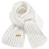 ORANZT Sciarpa lavorata a maglia, lunga, morbida, invernale, tinta unita, alla moda, scialle Pashmina, bianco, Taglia unica