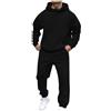Generico Set Di Tuta Da Uomo Larghi Comodo Felpe Con Cappuccio E Pantaloni Traspirante Tinta Unita Fitness Completi Sportivi Leggera Palestra Tute Da Ginnastica Manica Lunga Casual Set Tracksuit