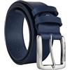 GianMarcoVenturi Cintura Uomo In Vero Cuoio, Made In Italy, Accorciabile