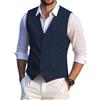 Solovedress Gilet estivo da uomo, vestibilità normale, classico, per matrimoni e feste