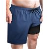 Arcweg Costume da bagno grande e alto da uomo, taglie forti, Blu navy, 6XL alto/grande