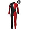 Freebily Body da Ginnastica Artistica Bambina Maniche Lunghe Balletto Leotards Body Danza Classica Ballerina Tuta da Pattinaggio Artistico Bodysuti da Allenamento Dancewear Borgogna&Nero 13-14 anni