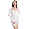 BKEPDY Tutina Donna Maniche Lunghe Sexy Pagliaccetto Una Spalla Yoga Bodysuit Elegante Tutine Jumpsuit Sportivo Body Playsuit per Donna (Beige S)