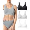 Risalti Reggiseno Senza Ferretto Bamboo Spalla Larga 3 pz