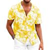 Fastkoala Uomo Hawaiane Camicie Floreali Camicia da Spiaggia Vacanze Tropicali Tops Casual Button Down