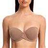 MELENECA Donna Push Up Reggiseno Senza Spalline Invisibile con Ferretto | Impugnatura in silicone antiscivolo, modellatura senza cuciture, supporto per sollevamento e comodo da indossare per