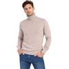 Marenza Maglia Collo Alto Uomo Misto Cashmere Made In Italy Maglione Dolcevita Manica Lunga Cachemire Doppio Filo Autunno Inverno Pullover Nero Beige Bianco Grigio Ragazzo Polo Invernale (Beige, XL)